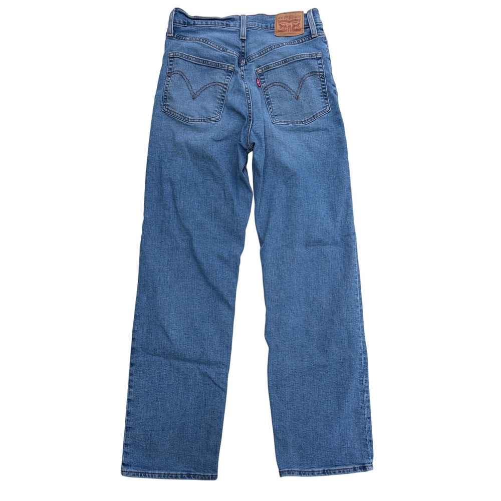Levis Ribcage Straight High Rise Jeans Medium Wash Blue 79078-0017 W29 L32 - Picture 3 of 8